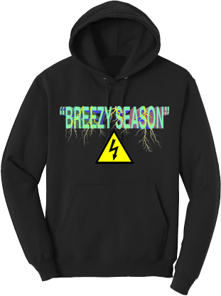 Black Lightning Hoodie - Breezy Season