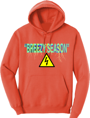 Orange Lightning Hoodie - Breezy Season