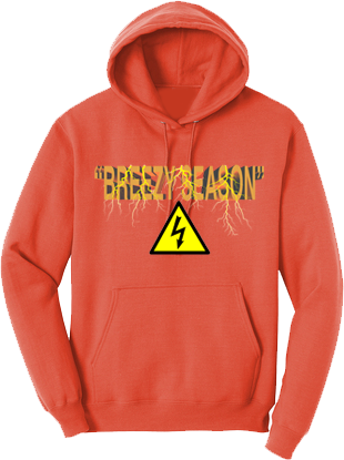 Orange Lightning Hoodie - Breezy Season