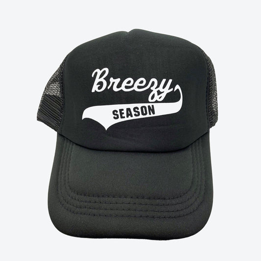 Black Trucker Hat - Breezy Season 