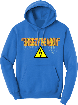 Blue Lightning Hoodie - Breezy Season 