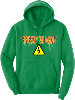 Green Lightning Hoodie - Breezy Season 