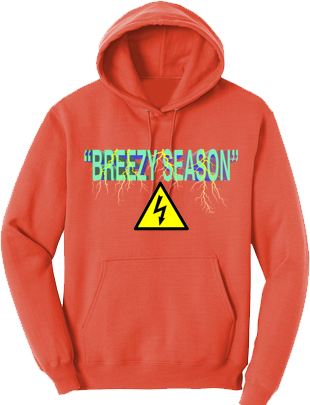 Orange Lightning Hoodie - Breezy Season 
