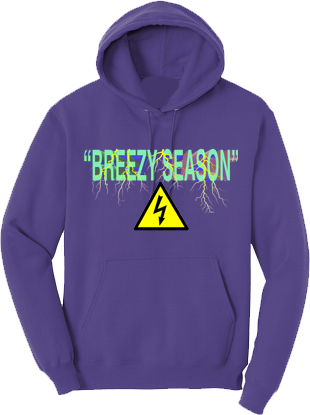 Purple Lightning Hoodie - Breezy Season 