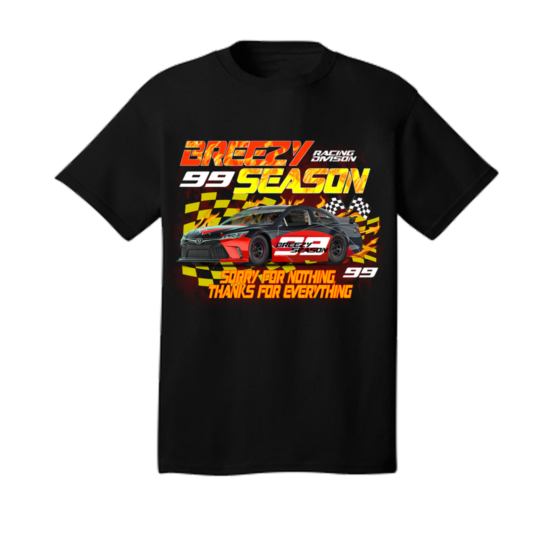 Black Race Car T-Shirt - Breezy Season 