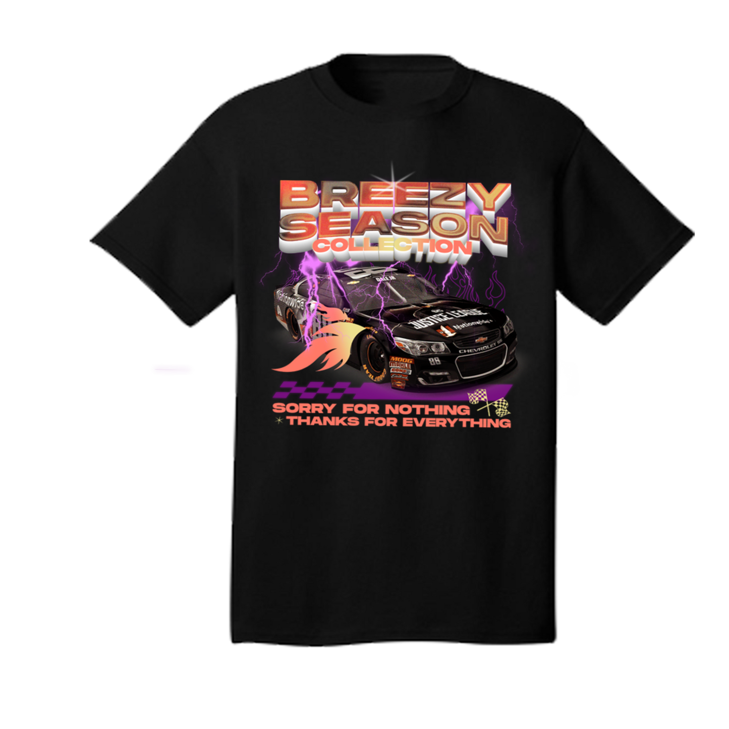 Black Race Car T-Shirt - Breezy Season 