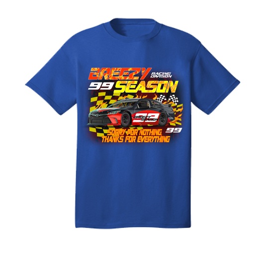 Blue Race Car T-Shirt - Breezy Season 