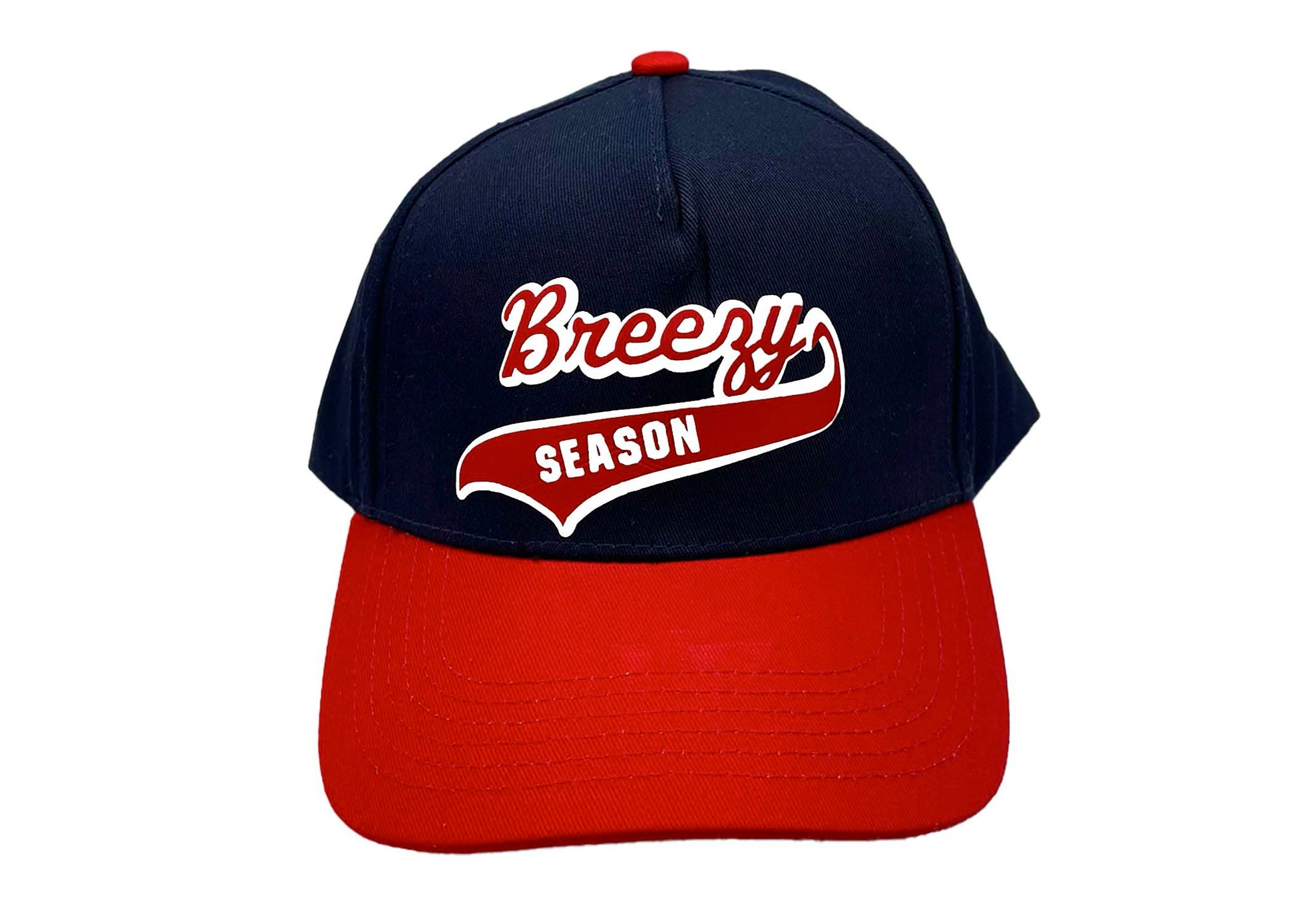 Navy/Red Trucker Hat - Breezy Season 