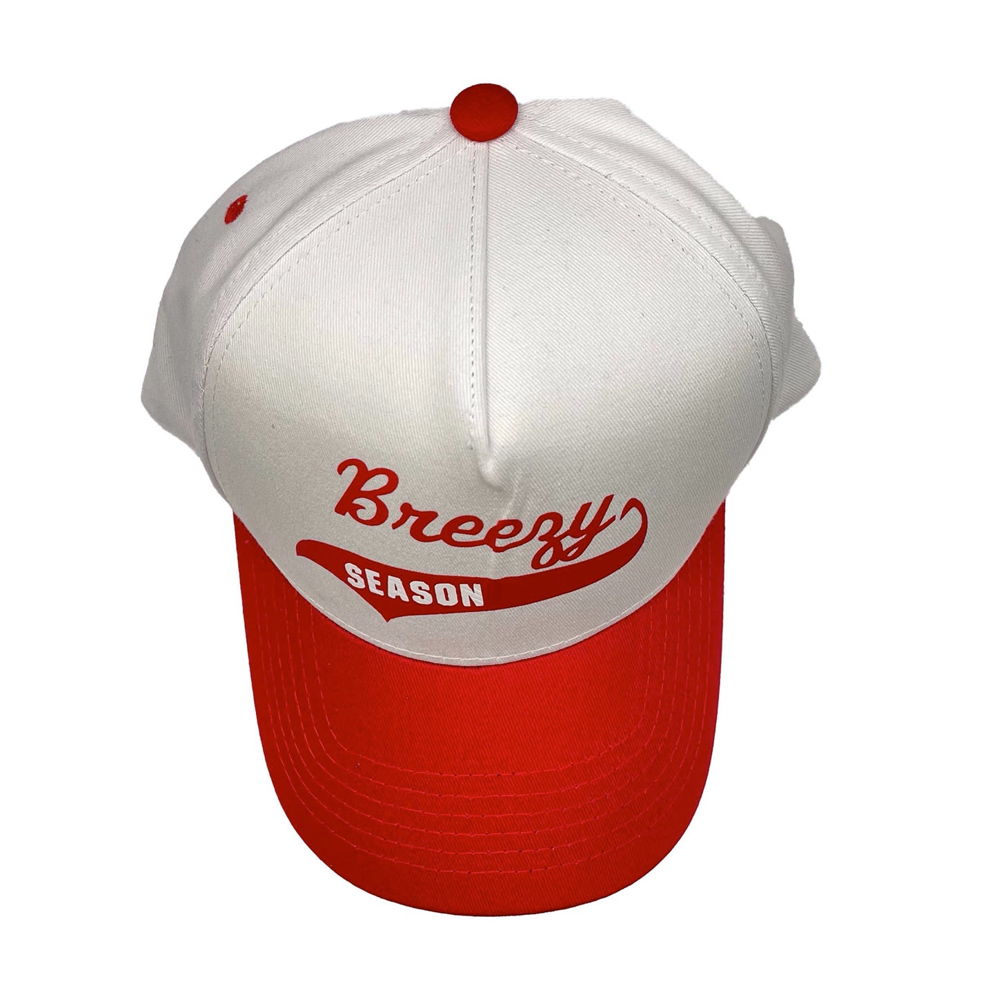 White/Red Trucker Hat - Breezy Season 