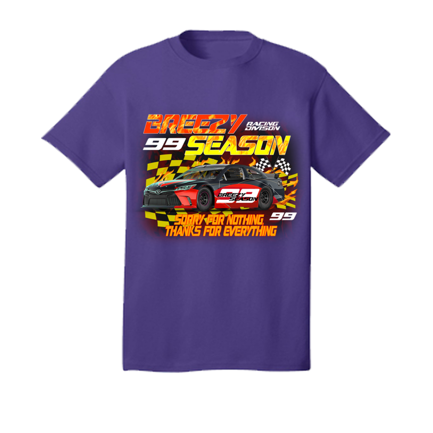 Purple Race Car T-Shirt - Breezy Season 