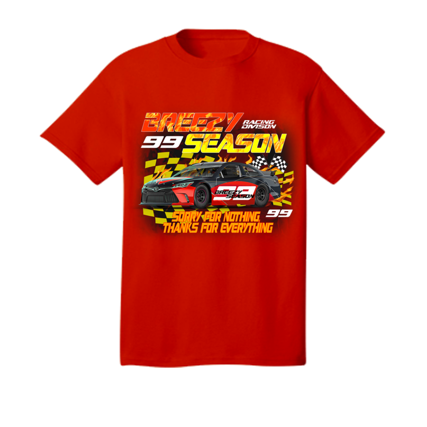 Red Race Car T-Shirt - Breezy Season 